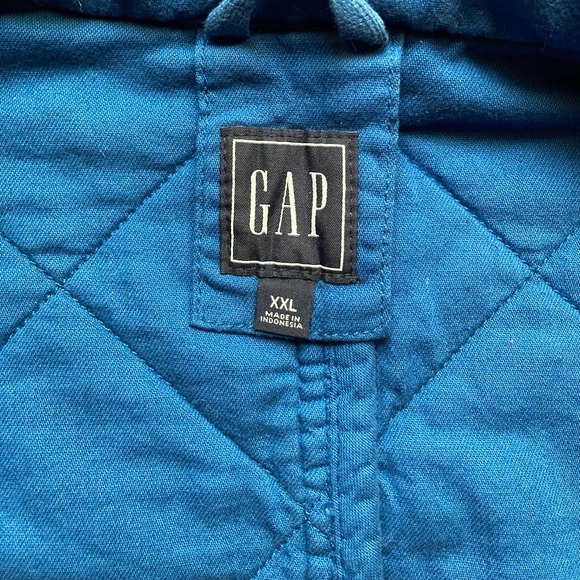 GAP Recycled Quilted Boxy Full Zip Fall Jacket Royal Blue Womens Size XXL 2X 2XL - Picture 5 of 8
